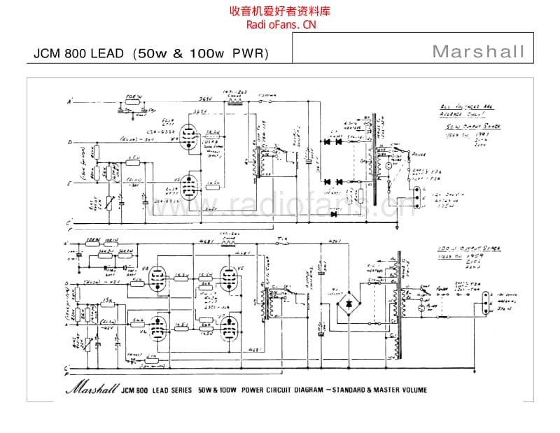 Marshall_jcm_800_lead 电路图 维修原理图.pdf_第1页