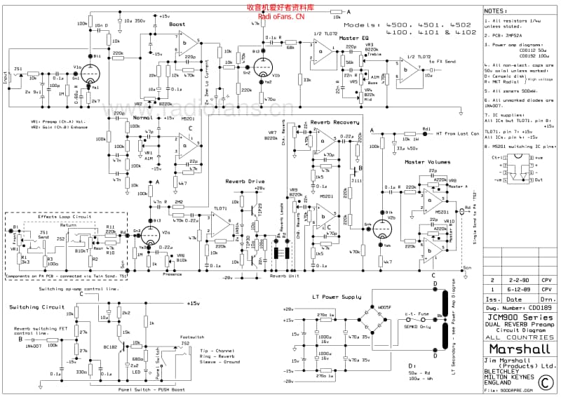 Marshall_jcm900_dual_reverb_jmp52a_preamp_cd0189_iss2 电路图 维修原理图.pdf_第1页