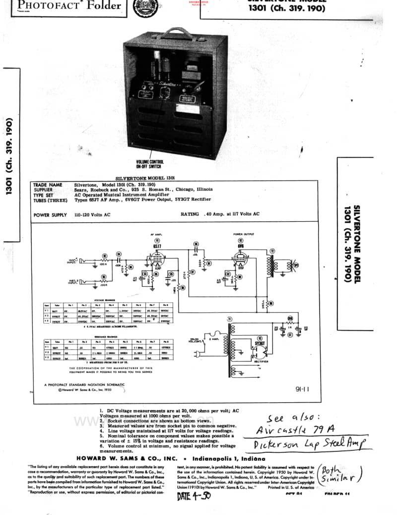 Silvertone_1301 电路图 维修原理图.pdf_第2页