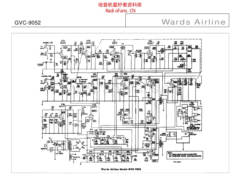 Wards_airline_gvc_9052 电路图 维修原理图.pdf_第1页