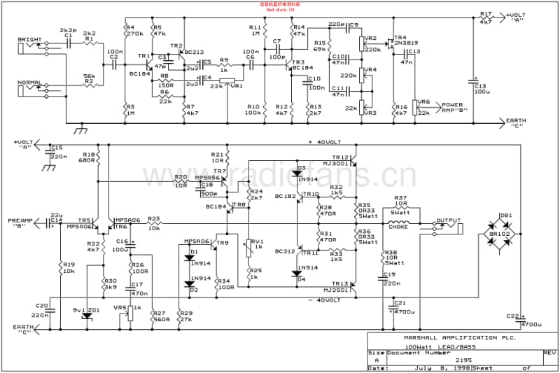 Marshall_jmp_lead_bass_100w_2196 电路图 维修原理图.pdf_第1页