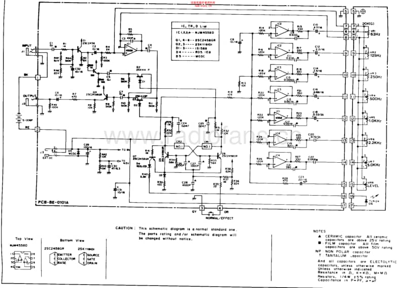 Ibanez_be10_bass_eq 电路图 维修原理图.pdf_第1页