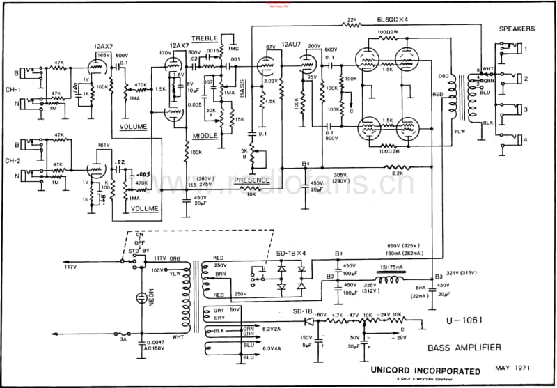 Univox1061 电路图 维修原理图.pdf_第1页