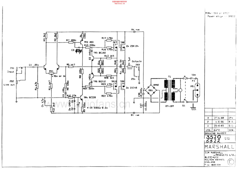 Marshall_bass_200w_3520 电路图 维修原理图.pdf_第2页