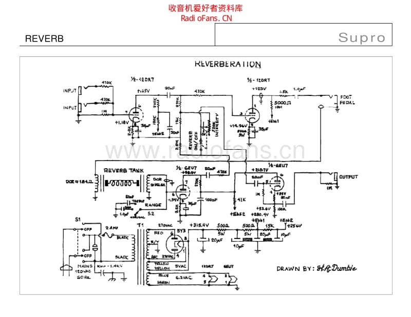 Supro_reverb 电路图 维修原理图.pdf_第1页