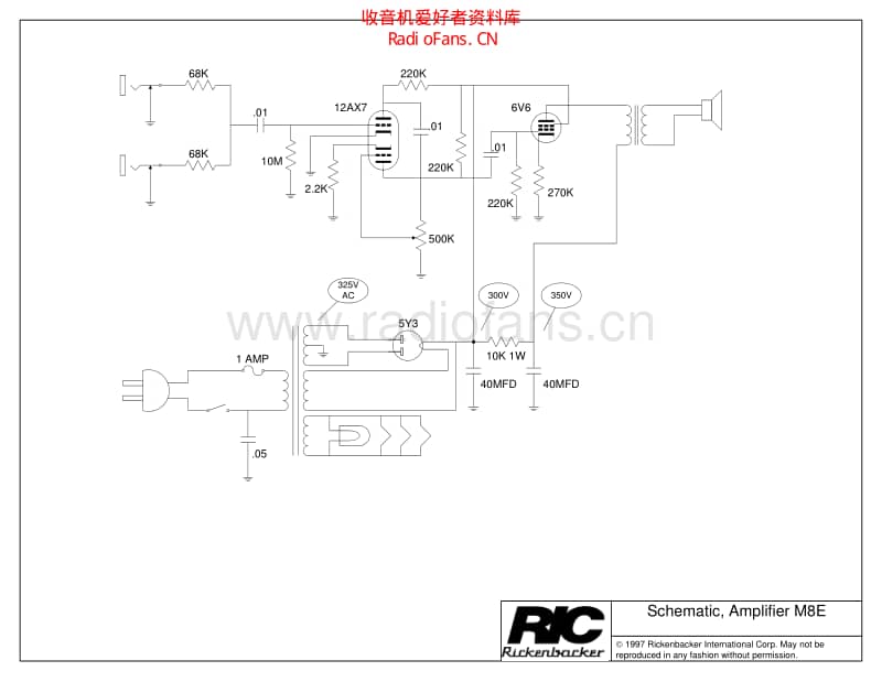 Rickenbacker_m8e 电路图 维修原理图.pdf_第1页