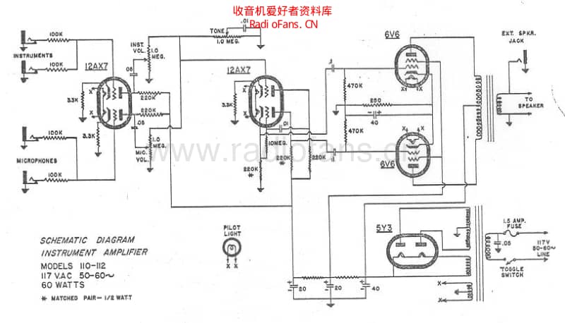 Magnatone_110 电路图 维修原理图.pdf_第1页