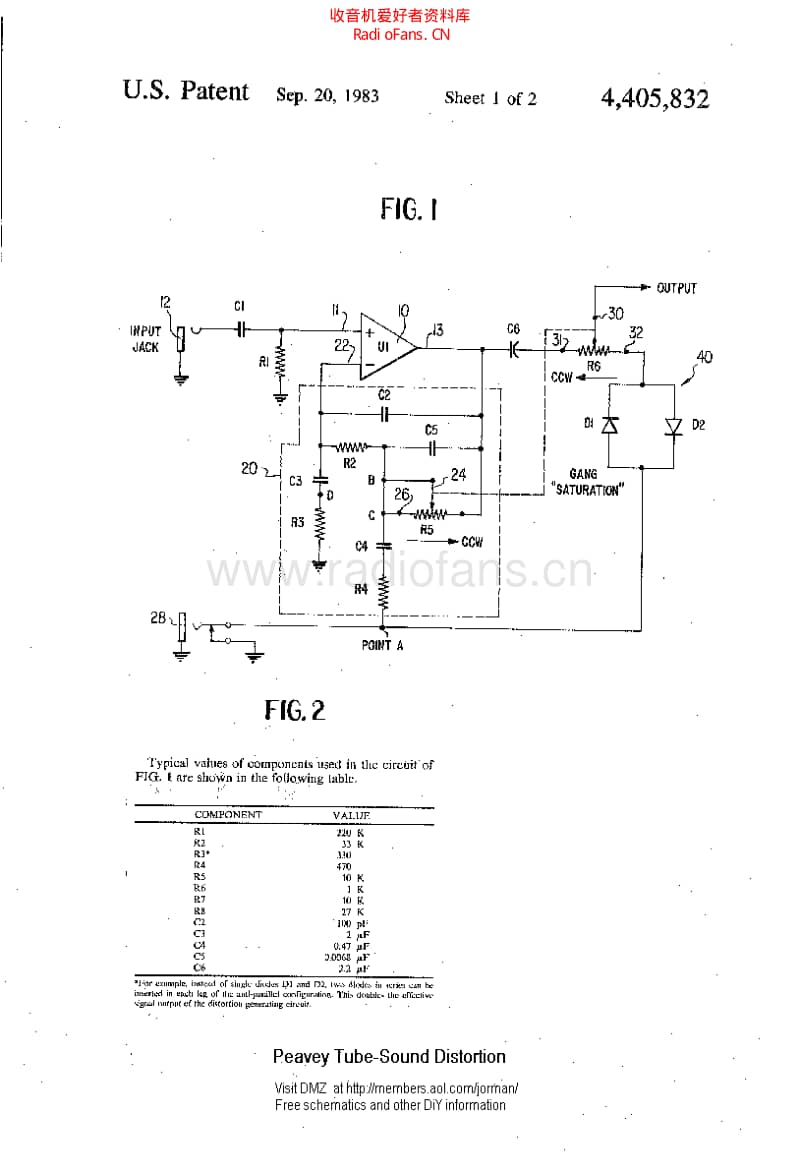 Peavey_tubesound_dist 电路图 维修原理图.pdf_第1页