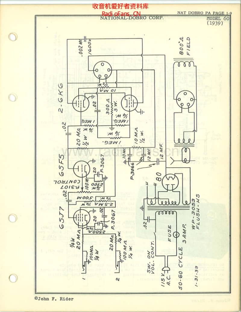 Valco_national_dobro_60 电路图 维修原理图.pdf_第1页