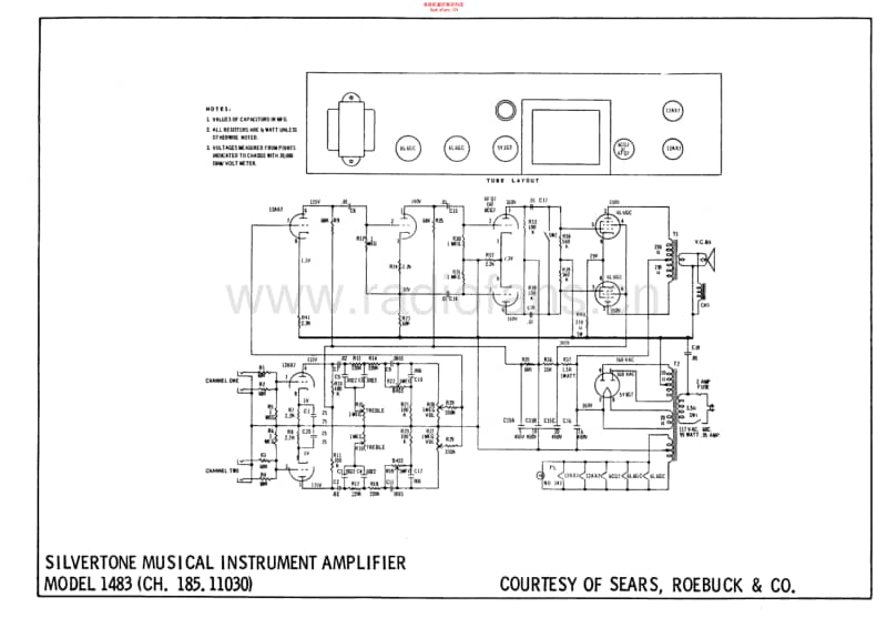 Silvertone1483 电路图 维修原理图.pdf_第1页