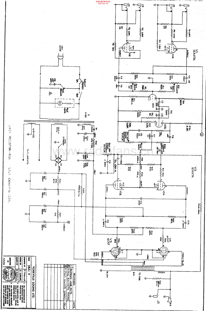 Traynor_bassmaster_yba4 电路图 维修原理图.pdf_第1页