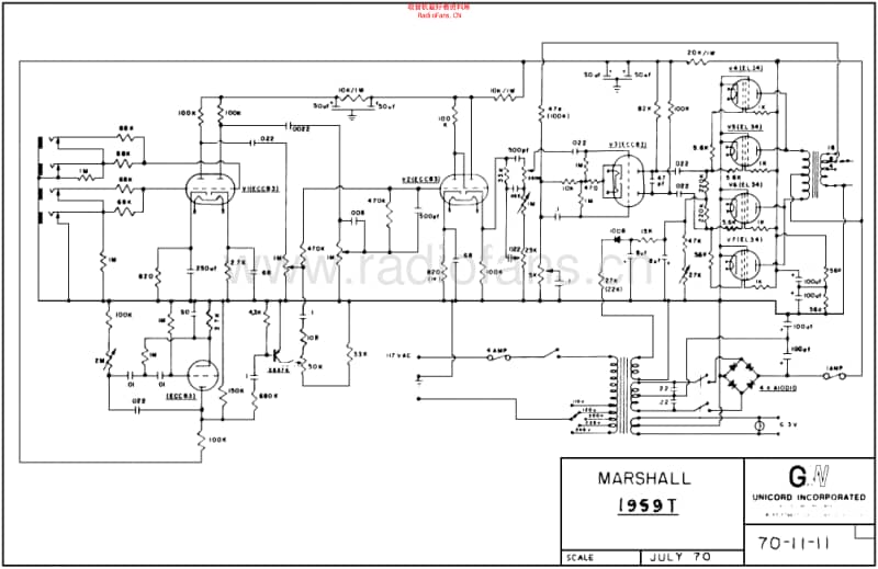 Marshall_jmp_lead_tremolo_100w_1959t 电路图 维修原理图.pdf_第1页