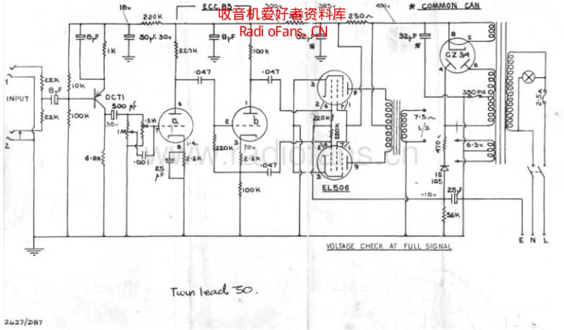 Selmer_twin_lead_30w 电路图 维修原理图.pdf_第1页