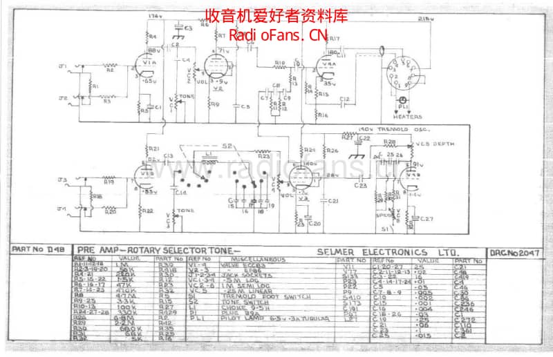 Selmer_rotary_selectortone_15w 电路图 维修原理图.pdf_第1页