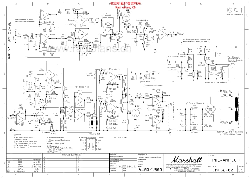 Marshall_jcm900_dual_reverb_jmp52_02_preamp_iss11 电路图 维修原理图.pdf_第1页