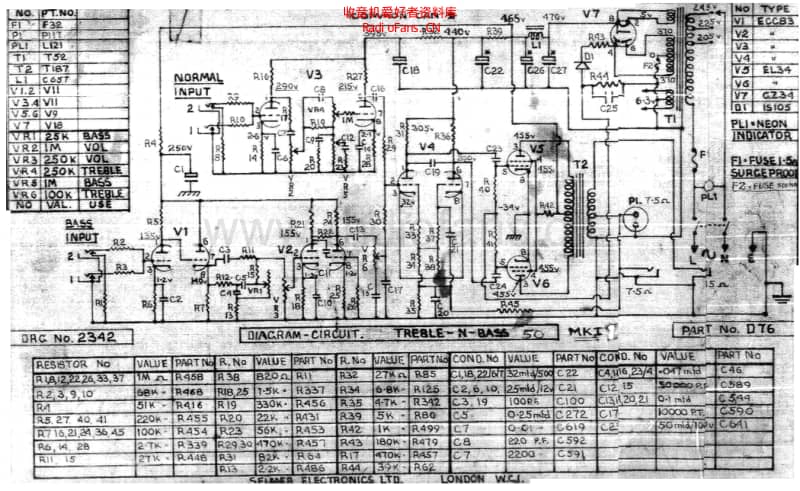 Selmer_treblenbass_mki 电路图 维修原理图.pdf_第1页