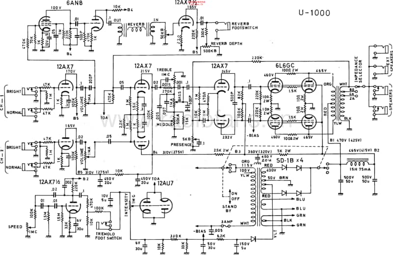 Univox1000 电路图 维修原理图.pdf_第1页