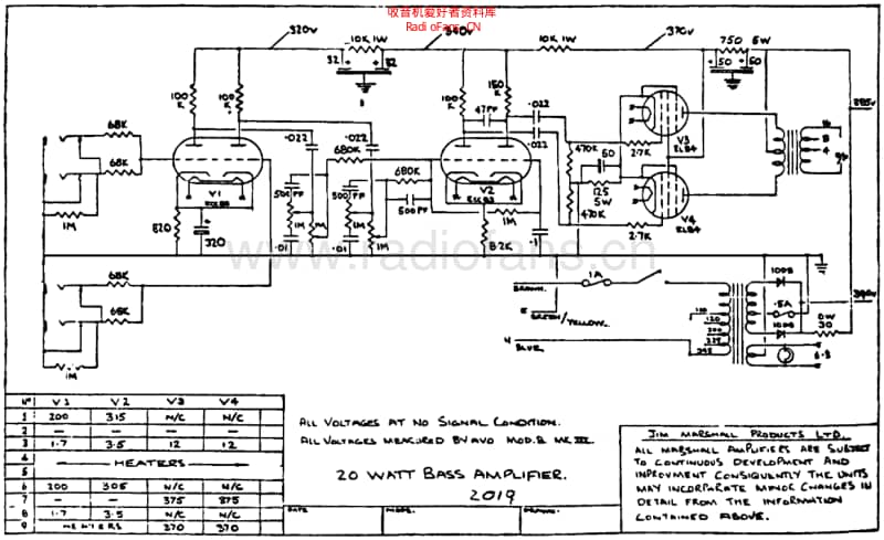 Marshall_20w_2019 电路图 维修原理图.pdf_第1页