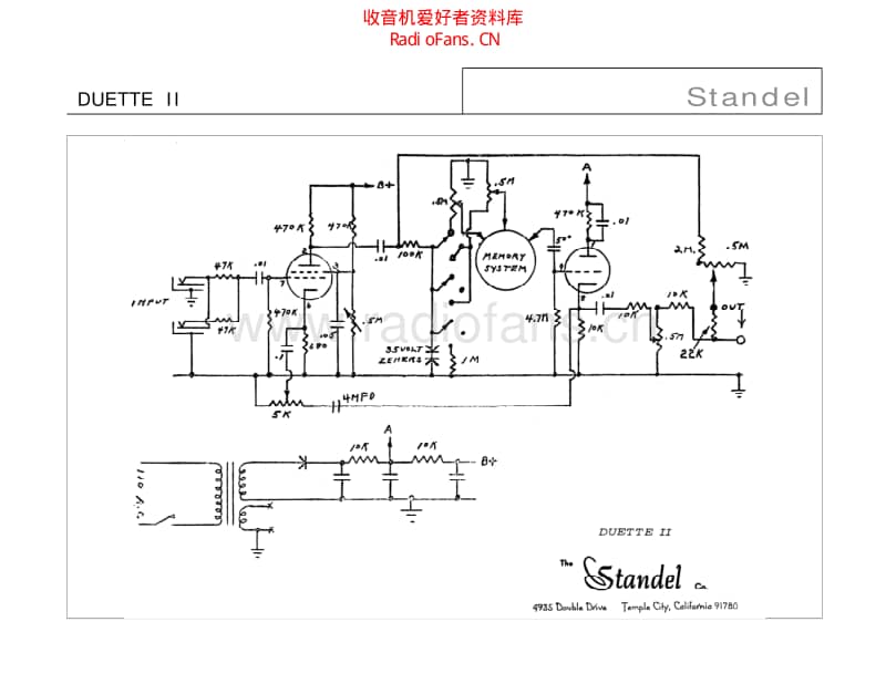 Standel_duette_ii 电路图 维修原理图.pdf_第1页