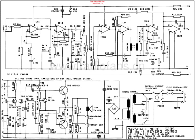 Marshall_reverb12_12w_5205 电路图 维修原理图.pdf_第1页