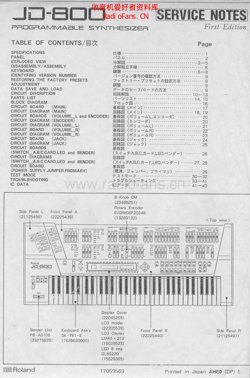 Roland_jd_800_service_manual 电路图 维修原理图.pdf_第1页