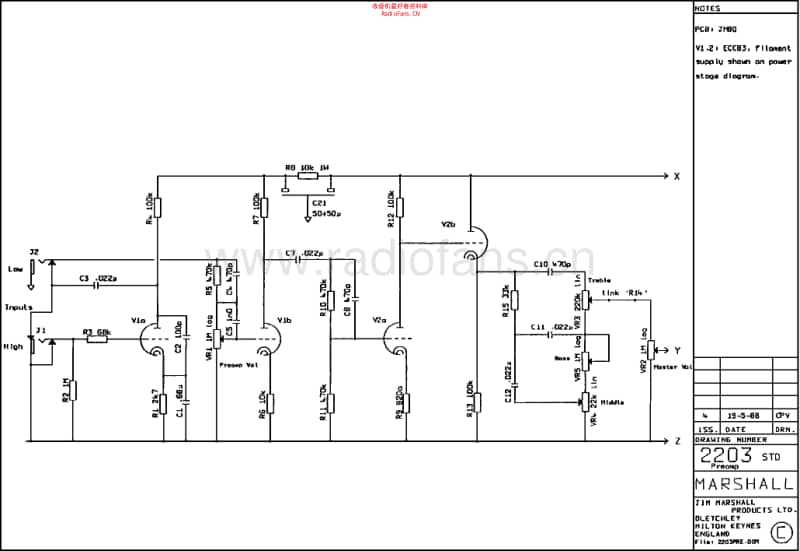 Marshall_jcm800_lead_mstvol_100w_2203 电路图 维修原理图.pdf_第1页