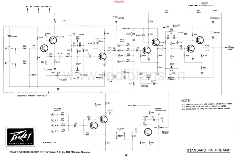 Peavey_standard_pa 电路图 维修原理图.pdf_第2页