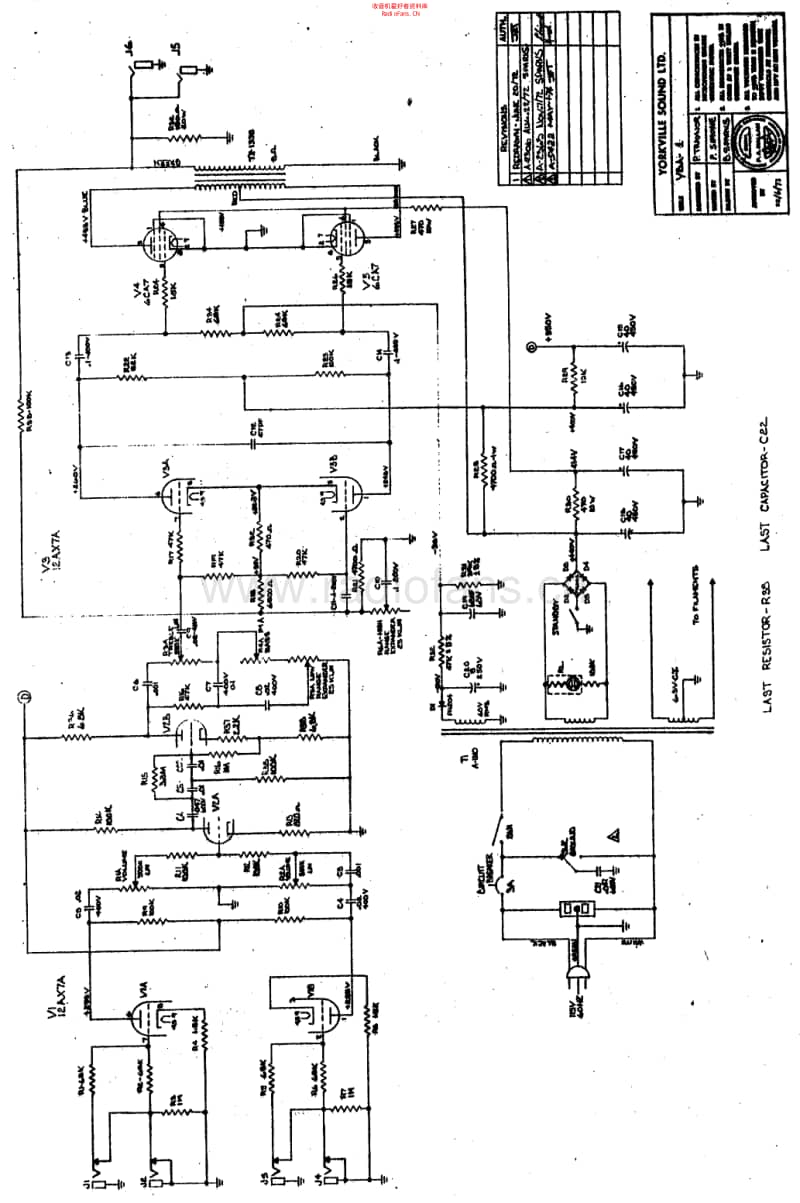 Traynor_bassmaster_mkii_yba1 电路图 维修原理图.pdf_第2页