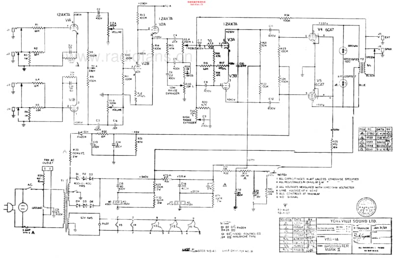 Traynor_bassmaster_mkii_yba1 电路图 维修原理图.pdf_第3页