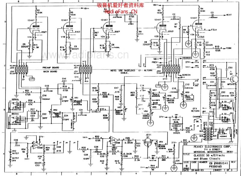 Peavey_classic50 电路图 维修原理图.pdf_第1页