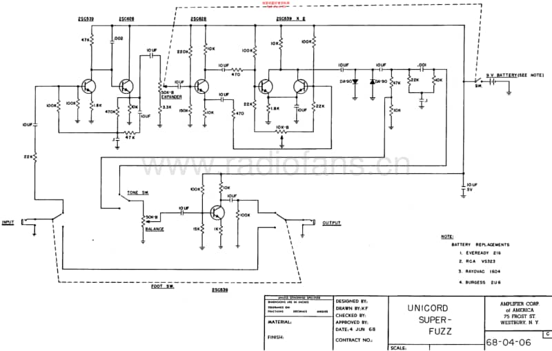 Univox_superfuzz 电路图 维修原理图.pdf_第1页