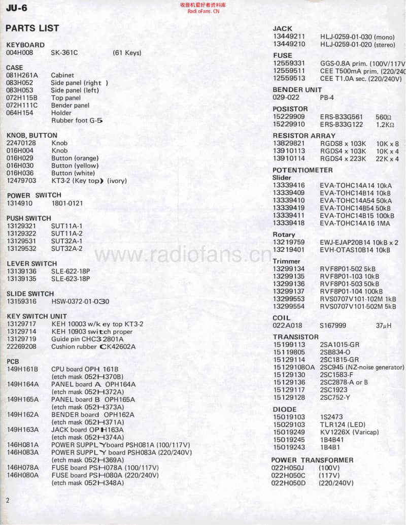 Roland_juno_6_schematic 电路图 维修原理图.pdf_第2页