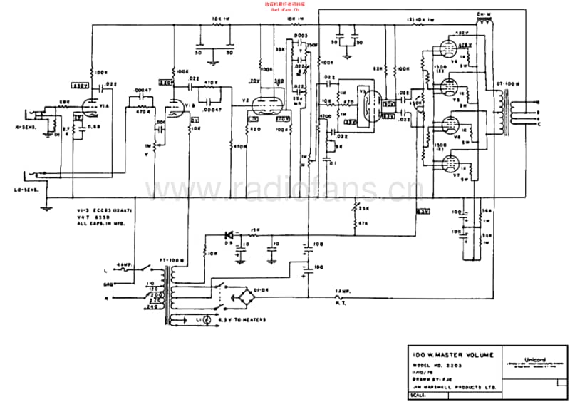 Marshall_jmp_mastervol_100w_2203u 电路图 维修原理图.pdf_第1页