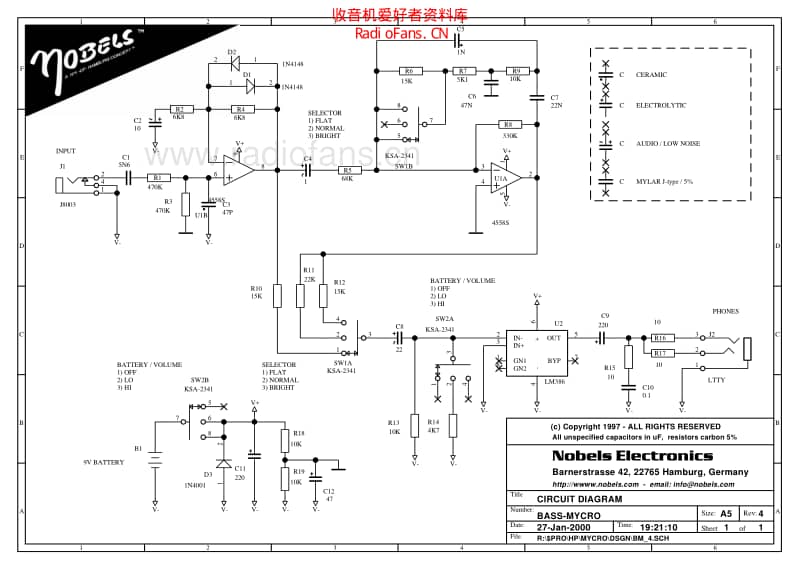 Nobels_bassmycro 电路图 维修原理图.pdf_第1页