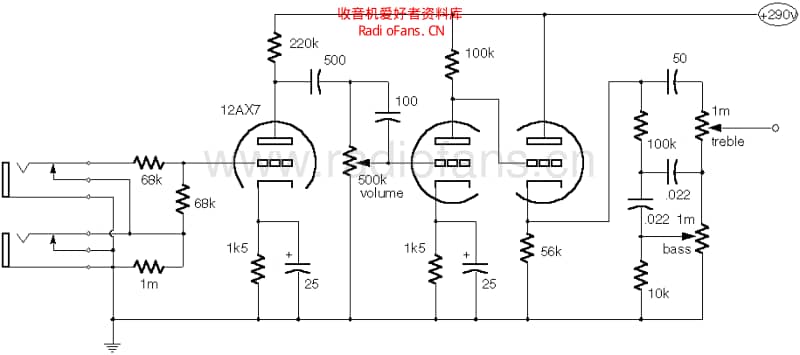 Vox_topboost_preamp 电路图 维修原理图.pdf_第1页