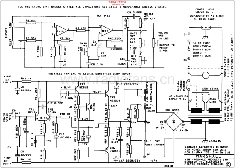 Marshall_lead12_12w_3005_5005 电路图 维修原理图.pdf_第1页