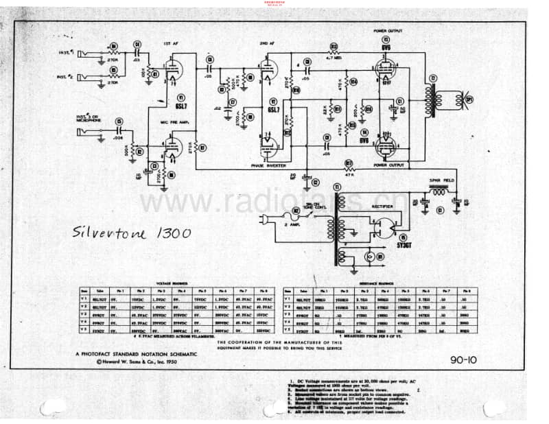 Silvertone_1300 电路图 维修原理图.pdf_第1页