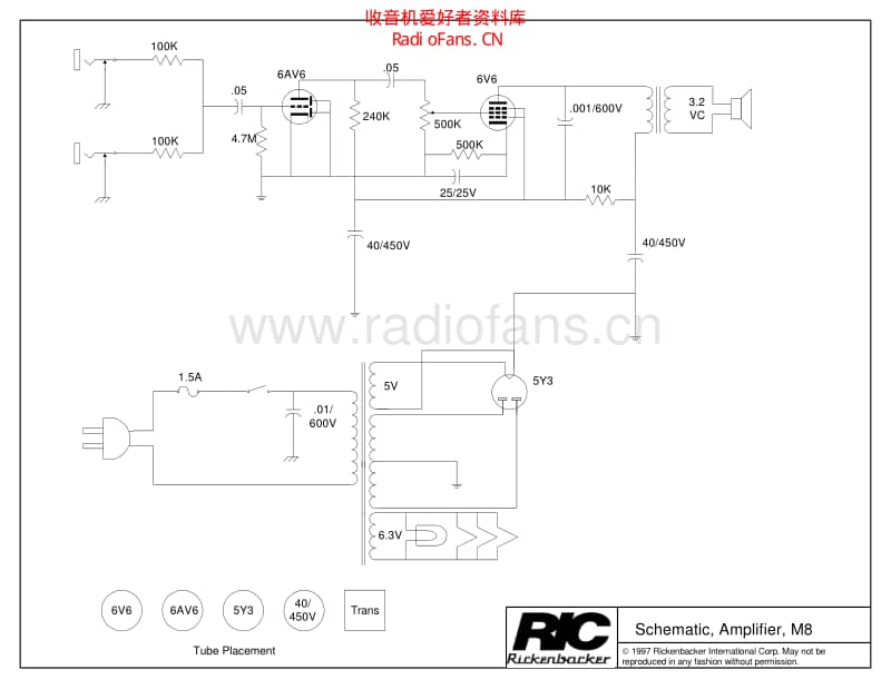 Rickenbacker_m8 电路图 维修原理图.pdf_第1页