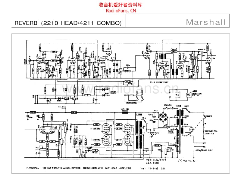 Marshall_reverb_2210_head_4211_combo 电路图 维修原理图.pdf_第1页