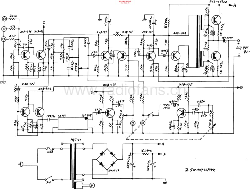 Univox_25w_amp 电路图 维修原理图.pdf_第1页