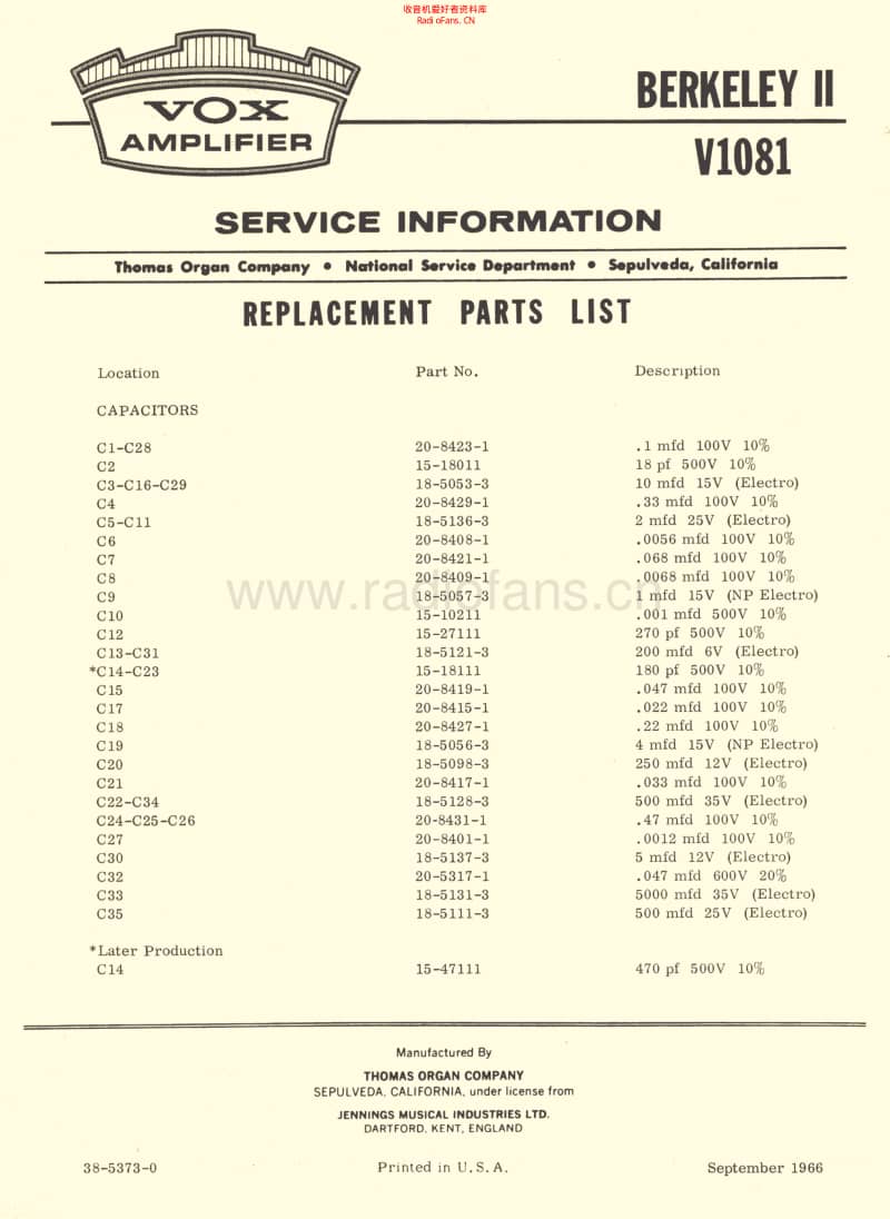 Vox_berkley_ii_v1081 电路图 维修原理图.pdf_第2页