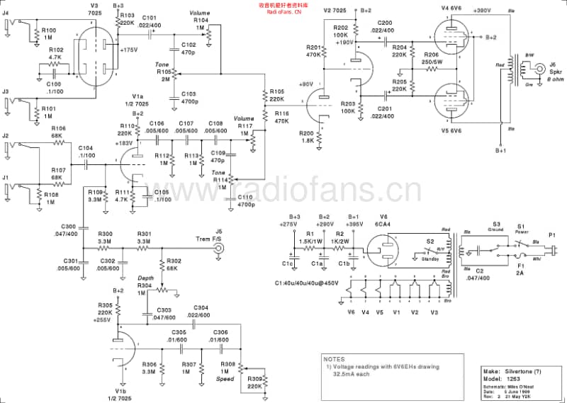 Silvertone1263 电路图 维修原理图.pdf_第1页