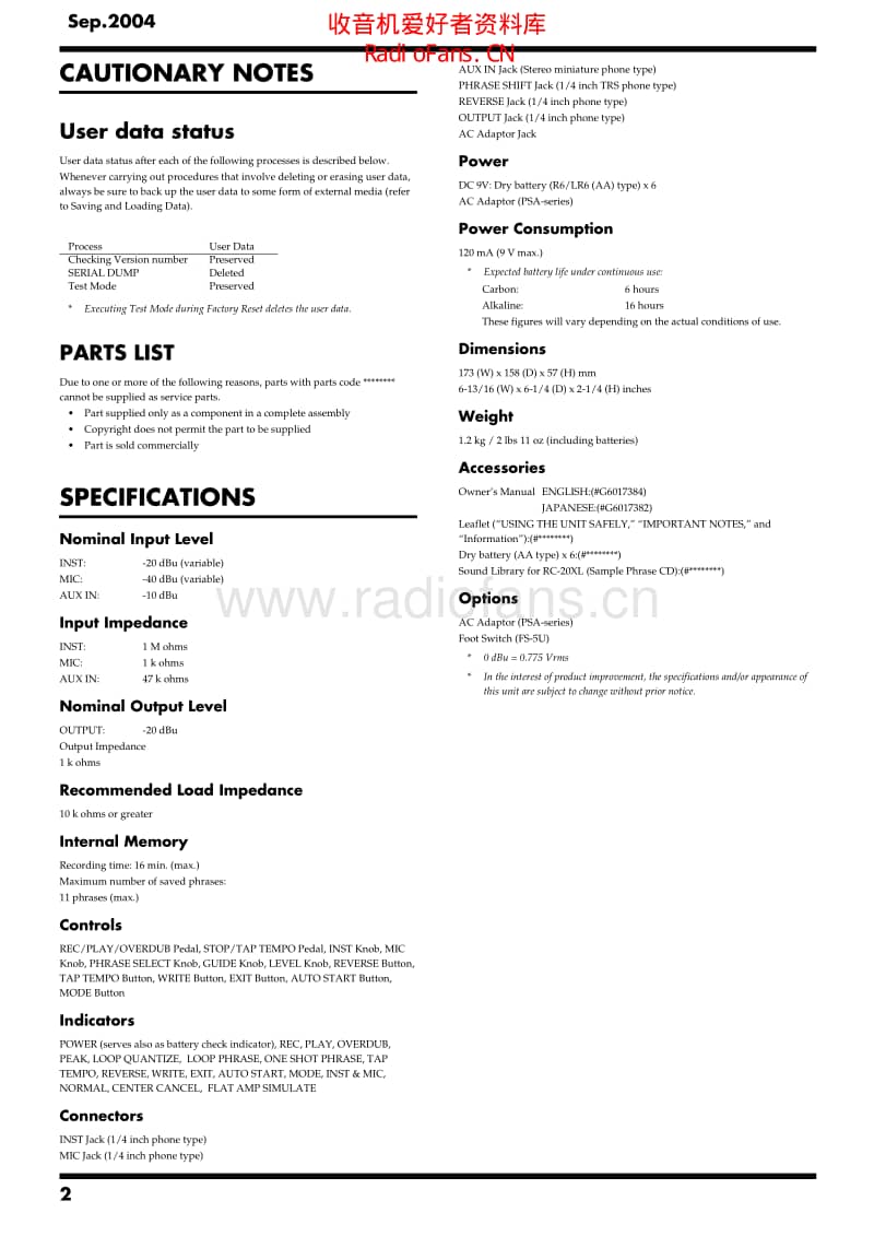 Roland_rc_20xl 电路图 维修原理图.pdf_第2页