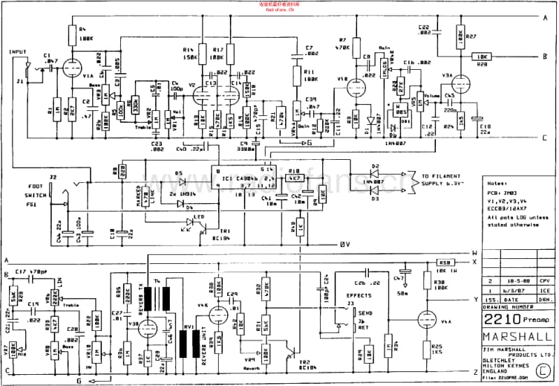 Marshall_jcm800_splitch_100w_2210 电路图 维修原理图.pdf_第1页