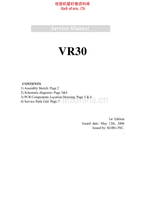 Vox_vr30reverb 电路图 维修原理图.pdf