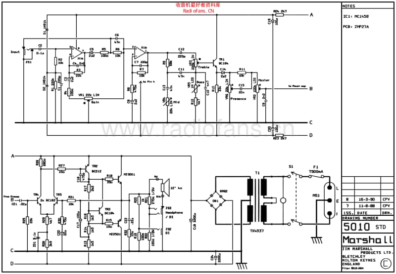 Marshall_masterlead_30w_5010 电路图 维修原理图.pdf_第1页