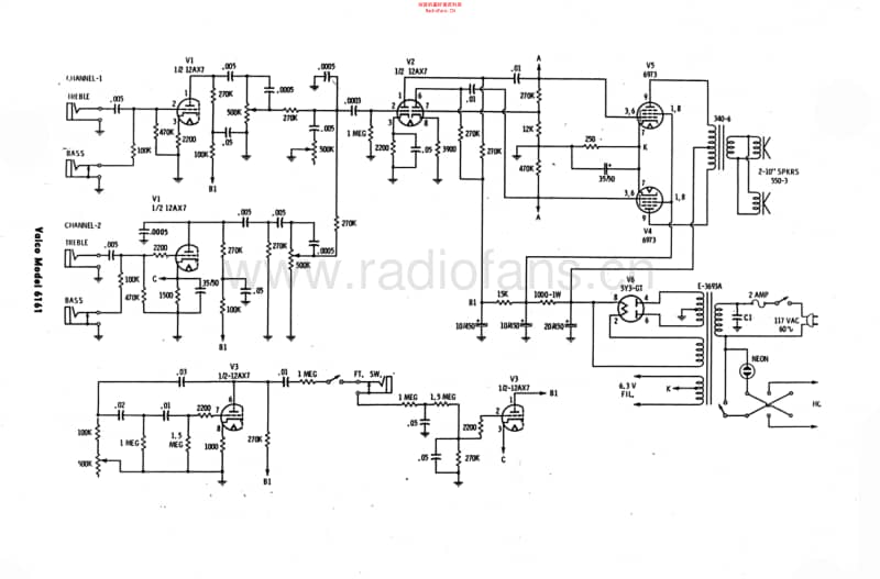 Valco_gretsch_6161 电路图 维修原理图.pdf_第1页