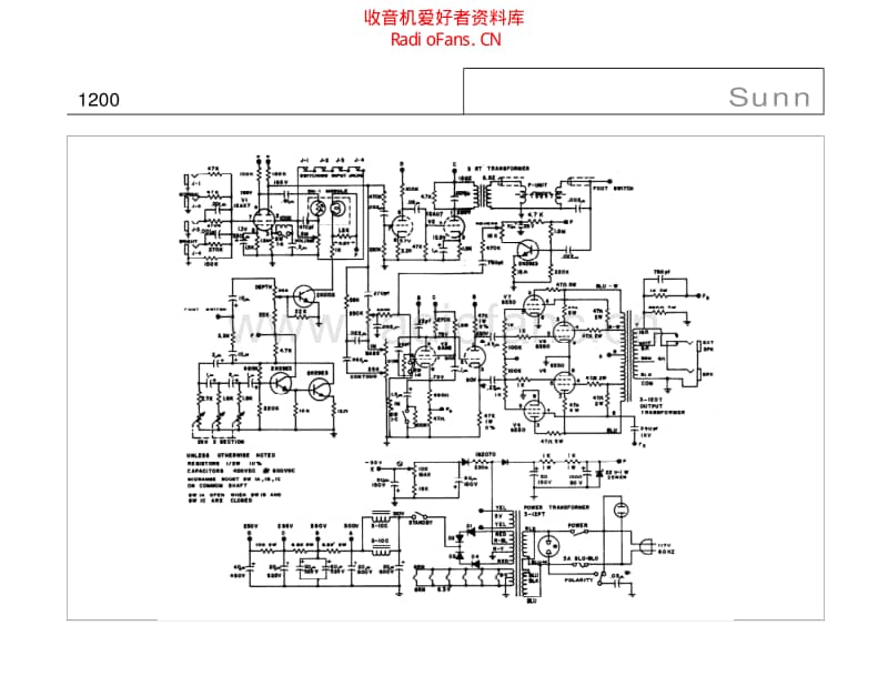 Sunn_1200 电路图 维修原理图.pdf_第1页