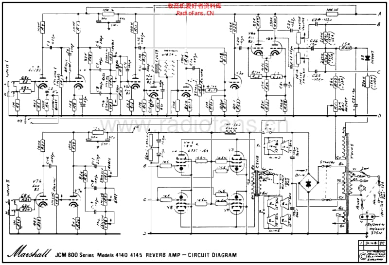 Marshall_jcm800_clubncountry_100w_4140 电路图 维修原理图.pdf_第1页