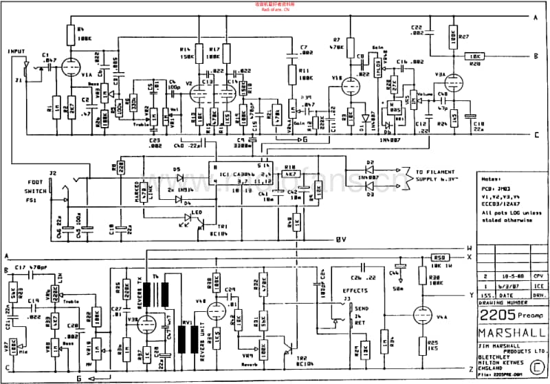 Marshall_jcm800_splitch_50w_2205 电路图 维修原理图.pdf_第1页